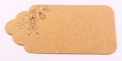 Anhnger Tags braun mit Ornament (20 Stck)