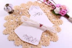Anhnger Tags weiss mit Ornament (20 Stck)