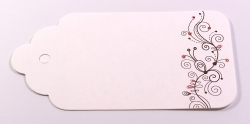 Anhnger Tags weiss mit Ornament (20 Stck)