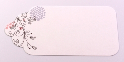 Anhnger Tags weiss mit Ornament (20 Stck)