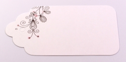 Anhnger Tags weiss mit Ornament (20 Stck)