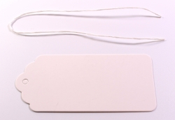 Anhnger Tags weiss mit Ornament (20 Stck)