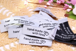 Label Hand made with love weiss (10 Stck)