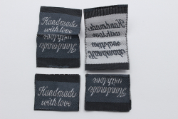 Label Hand made with love grau (10 Stck)