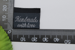 Label Hand made with love grau (10 Stck)
