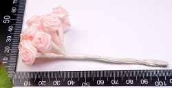 Stoffrosen rosa (12 Stck)