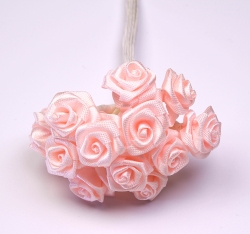 Stoffrosen rosa (12 Stck)