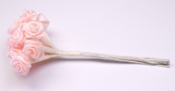 Stoffrosen rosa (12 Stck)