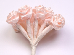 Stoffrosen rosa (12 Stck)